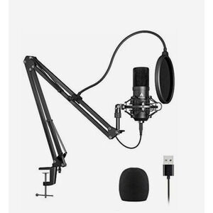 Maono AU-A04 Podcasting Microphone Kit USB Condenser Mic with Boom Arm Stand